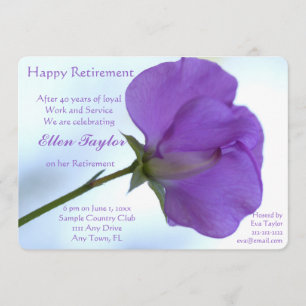 Lila Party Einladung für die Versorgung mit Süßhol