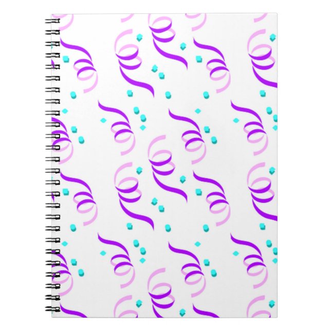 LILA PARTY RIBBONS NOTIZBLOCK (Vorderseite)
