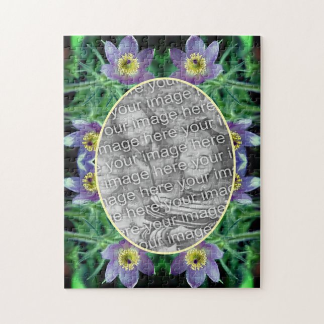 Lila Pasque-Blume erstellen Ihr eigenes Foto Puzzle (Vertikal)