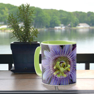 Lila Passion Blume Blossom individuell anpassbar Tasse