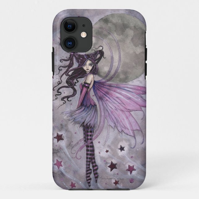 Lila Passion Fantasy Gothic Fairy iPhone Case (Rückseite)