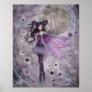 Lila Passion Gothic Fairy Fee Poster