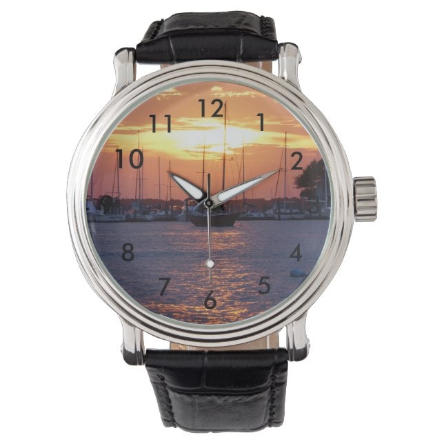 Lila Passion Sunset Armbanduhr (Vorderseite)
