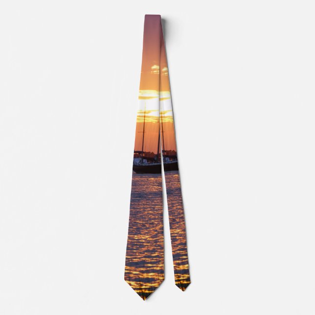 Lila Passion Sunset Neck Tie Krawatte (Vorderseite)