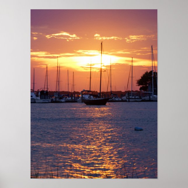 Lila Passion Sunset Poster (Vorne)