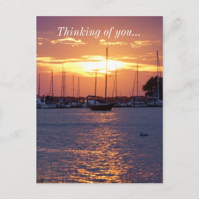 Lila Passion Sunset Postkarte (Vorderseite)