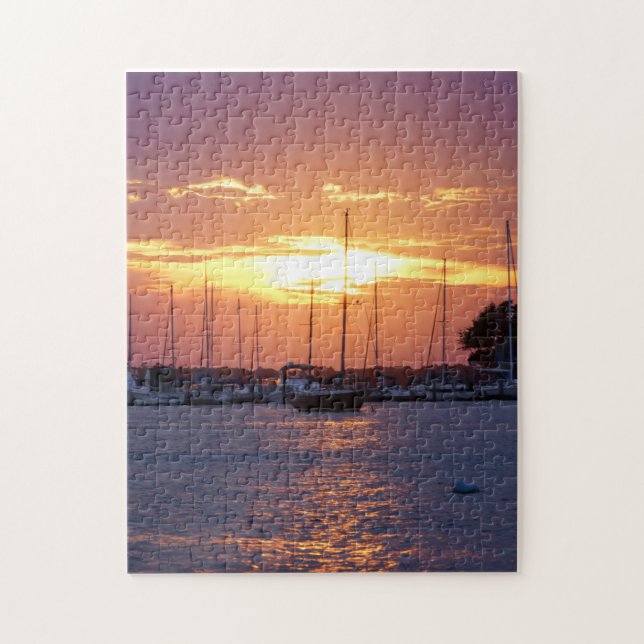 Lila Passion Sunset Puzzle (Vertikal)