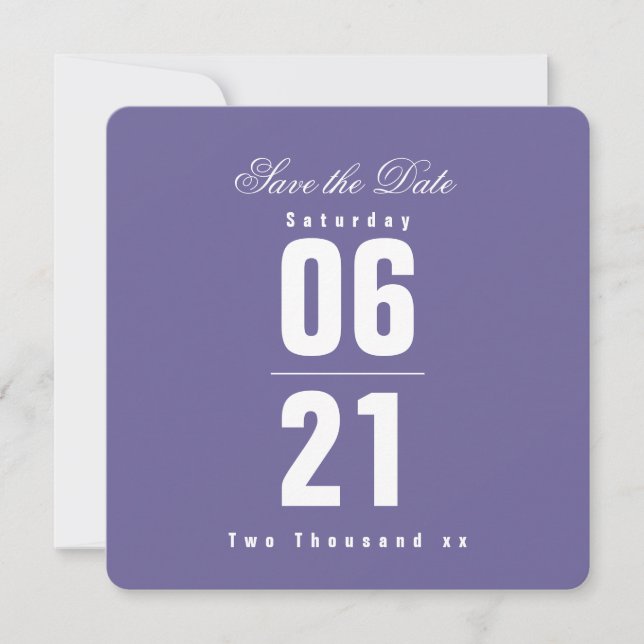 Lila Passionsfeier|fest |Save the Date (Vorderseite)