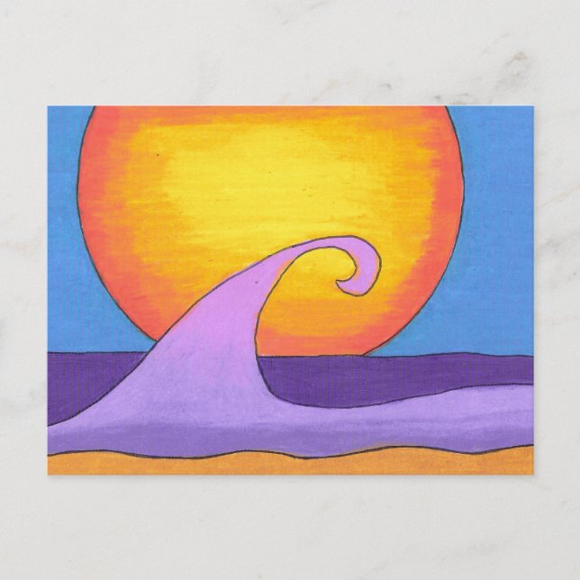 Lila Passionsozean Postkarte (Vorderseite)