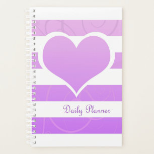 Lila Pastel Heart Planer