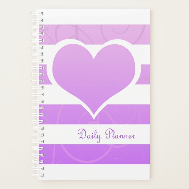 Lila Pastel Heart Planer (Vorderseite)