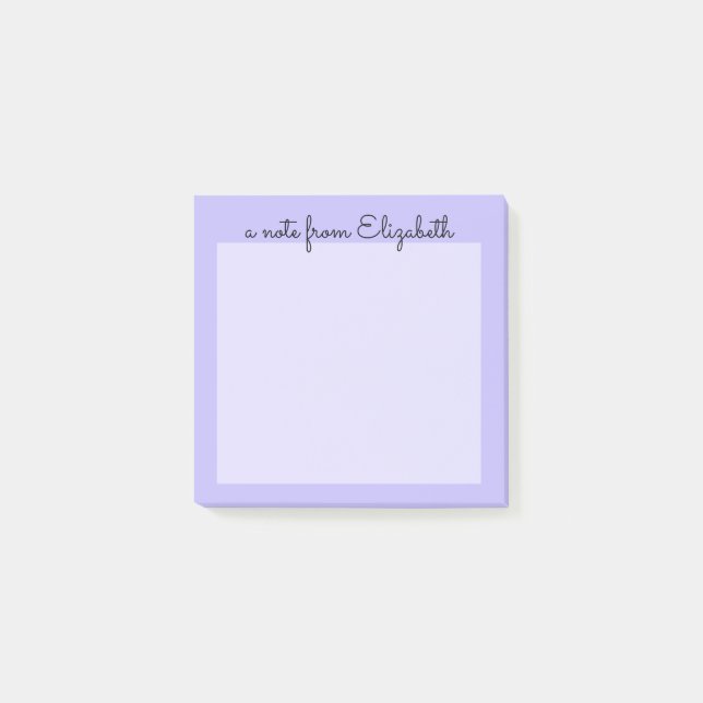 Lila Pastel Minimal Lavendel Post-it Klebezettel (Vorderseite)