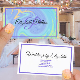 Lila Pastelfarbe Beruflich Visitenkarte