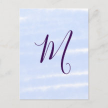 Lila-Pastell-Aquarell-Monogramm-Name-Buchstabe Ret