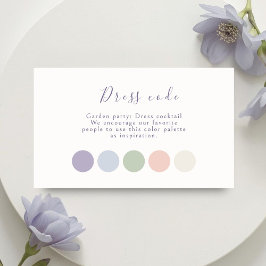 Lila Pastell-Blumen-Schrift Hochzeitskleidung Begleitkarte