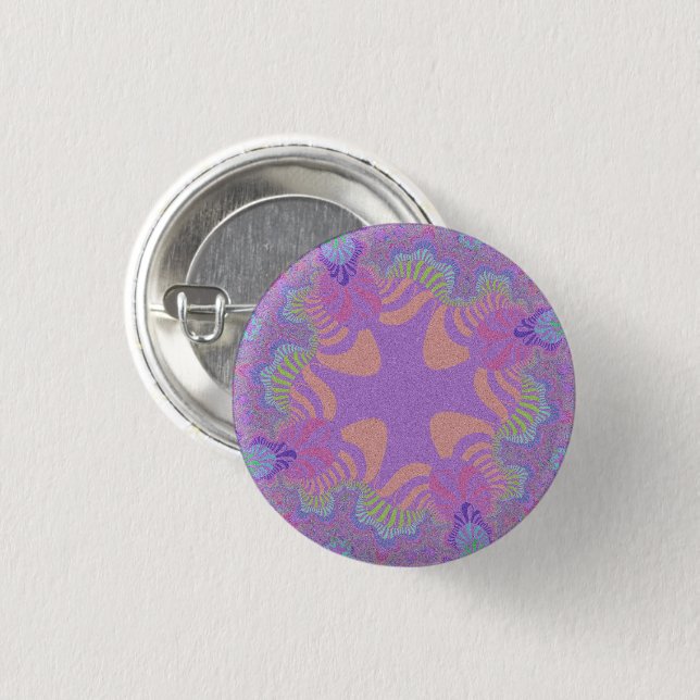 Lila Pastell Cross Button (Vorne & Hinten)