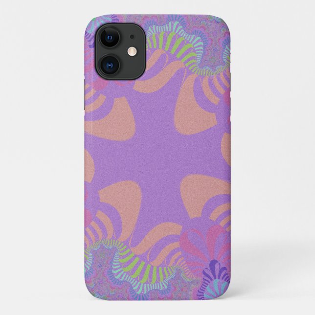 Lila Pastell Cross Case-Mate iPhone Hülle (Rückseite)