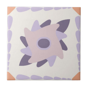 Lila-Pastell-Dekorative bunte Fliese