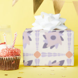 Lila-Pastell-Dekorative bunte Fliese Geschenkpapier