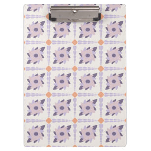 Lila-Pastell-Dekorative bunte Fliese Klemmbrett