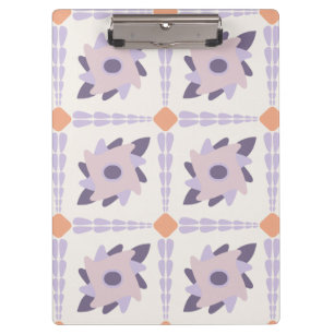 Lila-Pastell-Dekorative bunte Fliese Klemmbrett