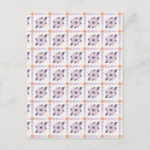 Lila-Pastell-Dekorative bunte Fliese Postkarte