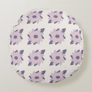 Lila-Pastell-Dekorative bunte Fliese Rundes Kissen