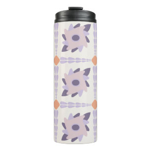 Lila-Pastell-Dekorative bunte Fliese Thermosbecher