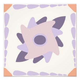 Lila-Pastell-Dekorfliesenmuster Fotodruck