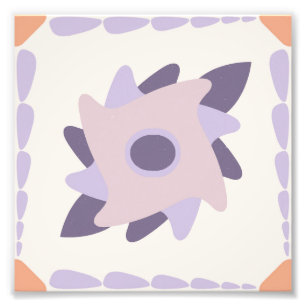 Lila-Pastell-Dekorfliesenmuster Fotodruck