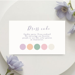 Lila Pastell Florales Skript Hochzeitskleidung Begleitkarte