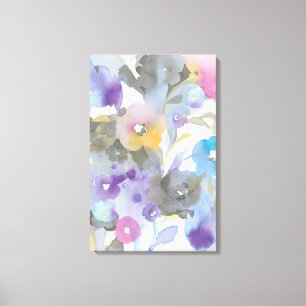 Lila Pastellblumenblätter des Juwel-Garten-  Leinwanddruck