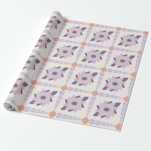 Lila Pastellfliese Geschenkpapier