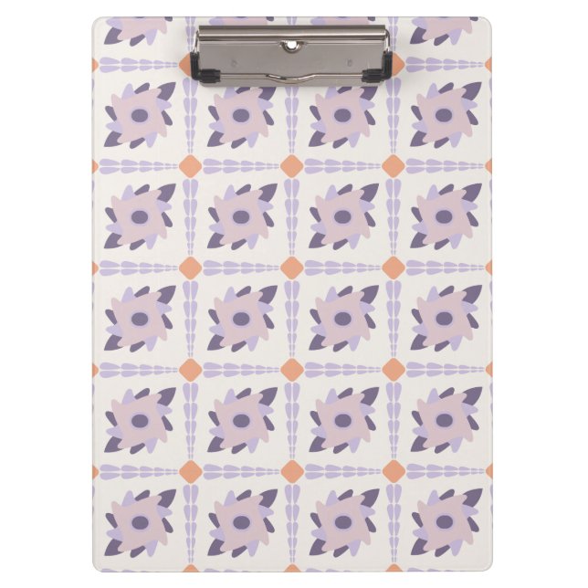 Lila Pastellfliese Klemmbrett (Vorderseite)