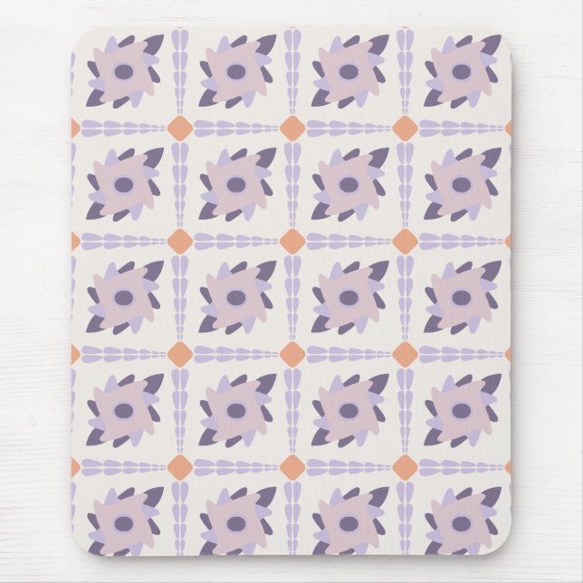 Lila Pastellfliese Mousepad (Vorne)