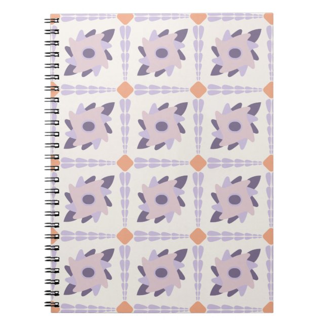 Lila Pastellfliese Notizblock (Vorderseite)
