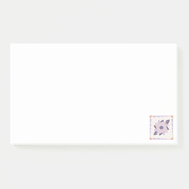 Lila Pastellfliese Post-it Klebezettel (Vorderseite)