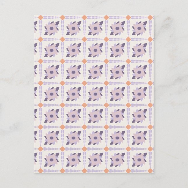 Lila Pastellfliese Postkarte (Vorderseite)