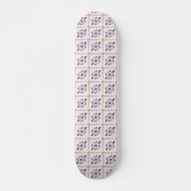 Lila Pastellfliese Skateboard (Vorne)