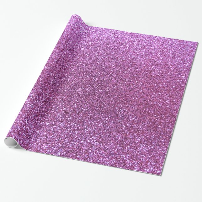 Lila PastellGlitter Geschenkpapier (Ungerollt)