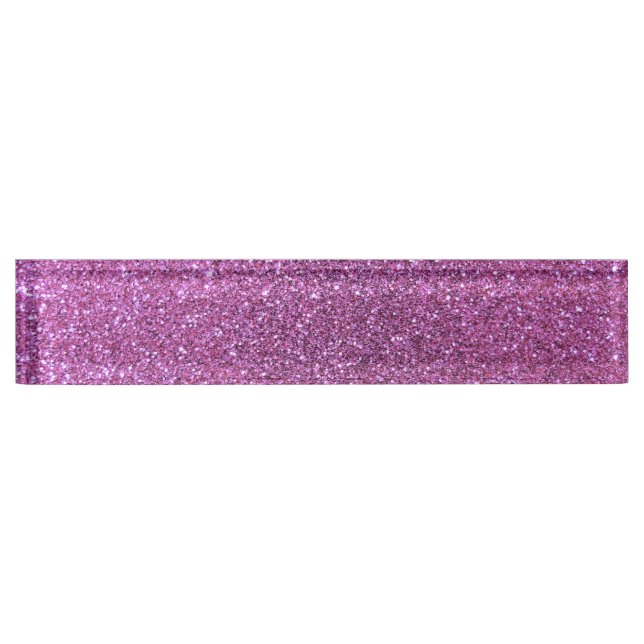 Lila PastellGlitter Namensplakette (Vorderseite)