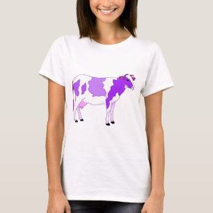 Lila Pastellkuh T-Shirt