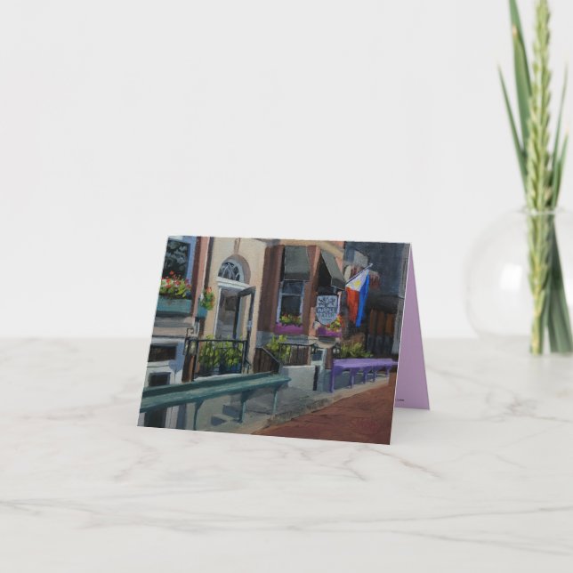 Lila Patch Arful Note Card Dankeskarte (Vorderseite)