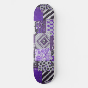 Lila Patchwork Skateboard Deck