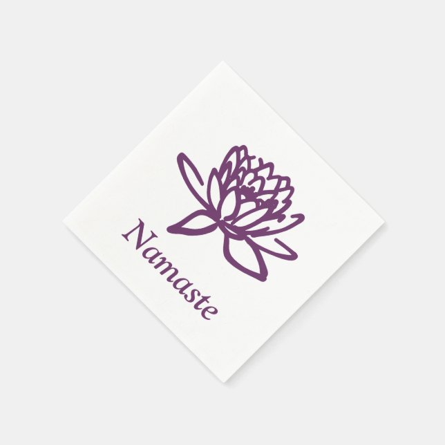 Lila Patina: Lotus Serviette (Ecke)
