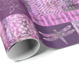 Lila Patina: Mosaik Geschenkpapier