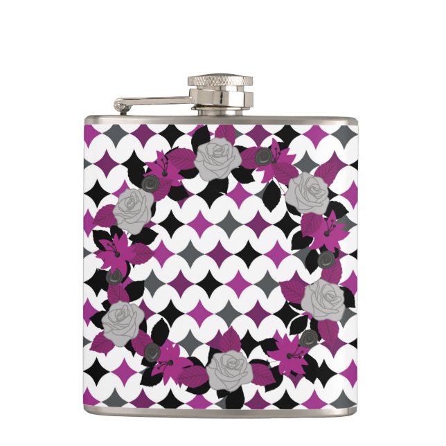 LILA PATTERN UND BLUME AUS SCHWARZWEISS FLACHMANN (Vorderseite)