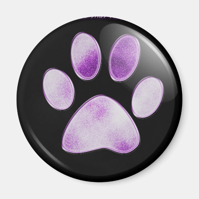 Lila Paw Magnet (Vorne)