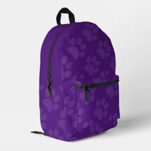 Lila Paw-Prints Bedruckter Rucksack