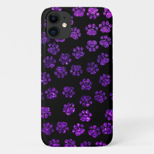 Lila Paws, Glitzer Paws, Lila Glitzer, Hund Case-Mate iPhone Hülle